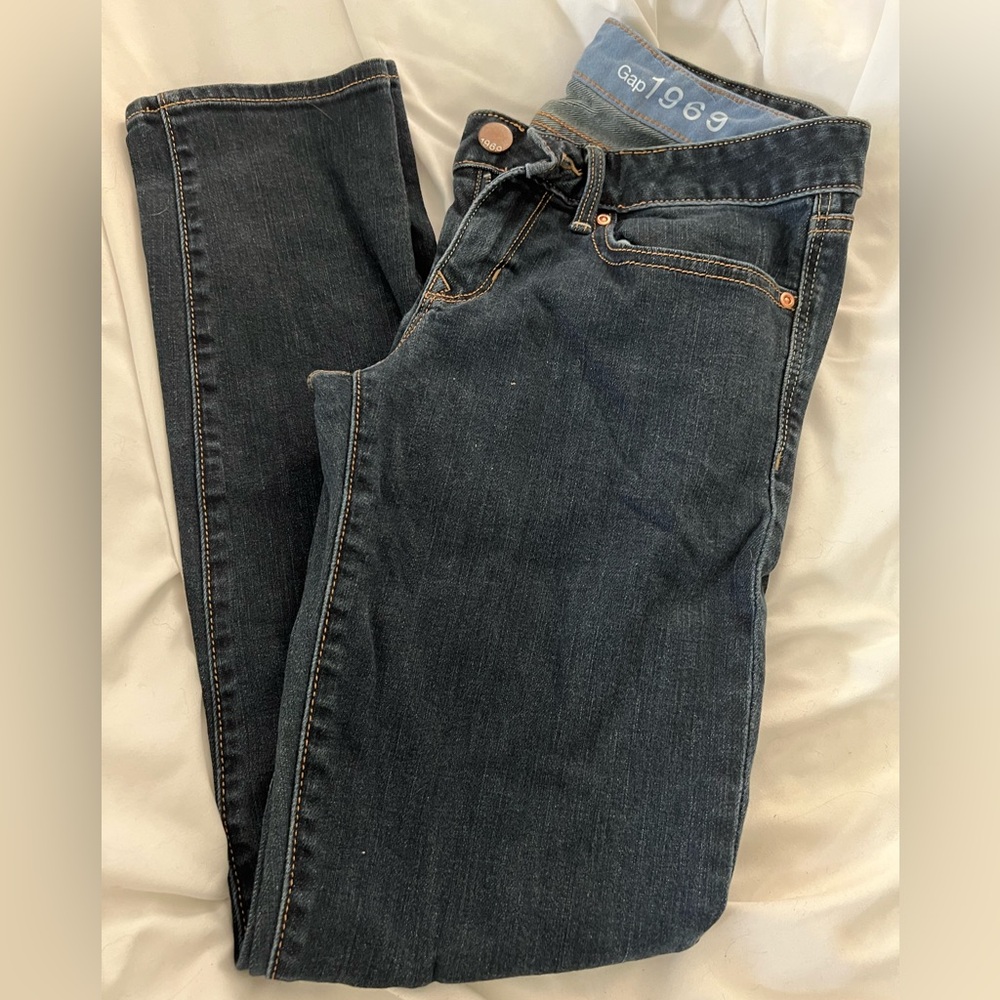 Gap Women's Straight Leg Jeans - Dark Blue